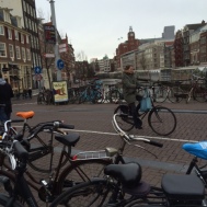 A typical Amsterdam street scene
